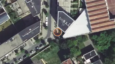 Vue aérienne : Aire de fitness Lille – Rue Saint Eloi