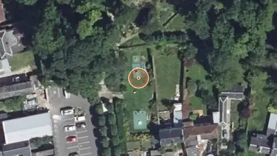 Vue aérienne : Aire de fitness Méru – Parc de la Ville