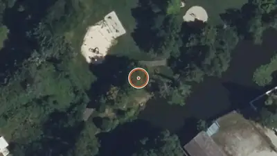 Vue aérienne : Aire de fitness Alençon – Parc Gustave Courbet