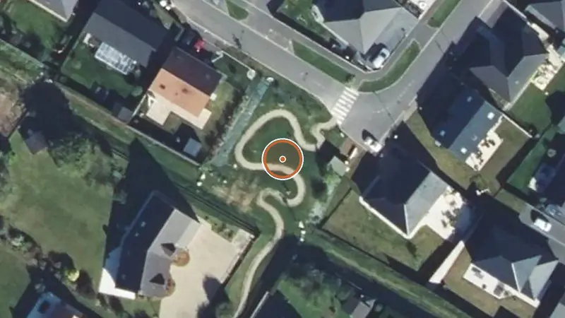 Vue aérienne de Aire de fitness Angres – Rue Georges Wolinski