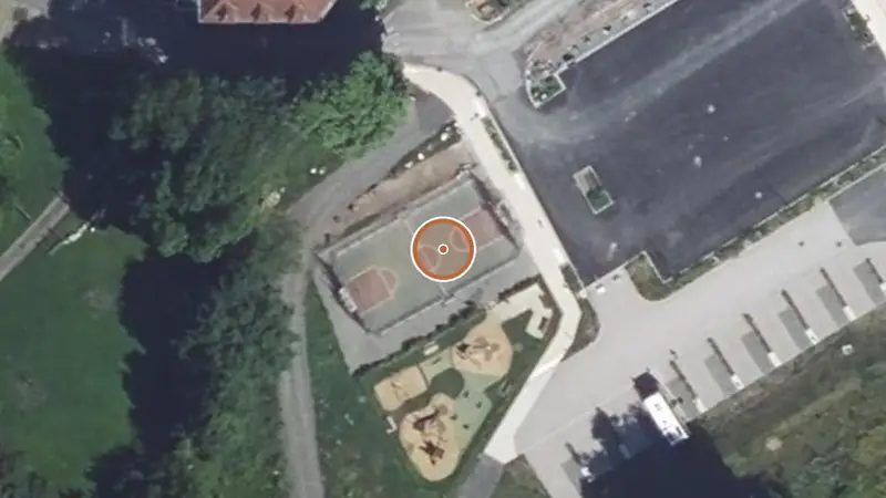 Vue aérienne de Aire de fitness Bapaume – Base de Loisirs Donjon