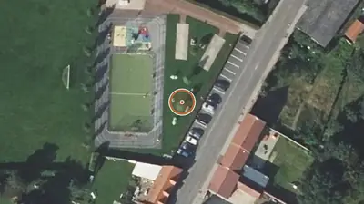 Vue aérienne : Aire de fitness Hermaville