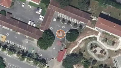 Vue aérienne : Parcours sportif Billère – Avenue de la Résistance