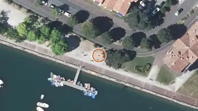 Vue aérienne : Aire de fitness Saint-Jean-de-Luz – Avenue Pierre Larramendy (sud-est)