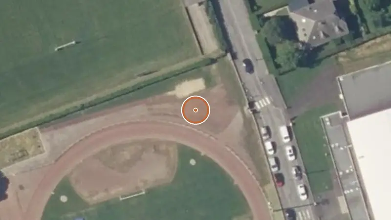 Vue aérienne de Aire de fitness Bagnères-de-Bigorre – Parc des Sports