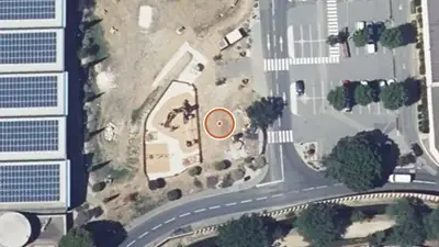 Vue aérienne : Aire de fitness Perpignan – Avenue de Gérone