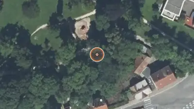 Vue aérienne : Aire de fitness Strasbourg – Parc Eugène Imbs