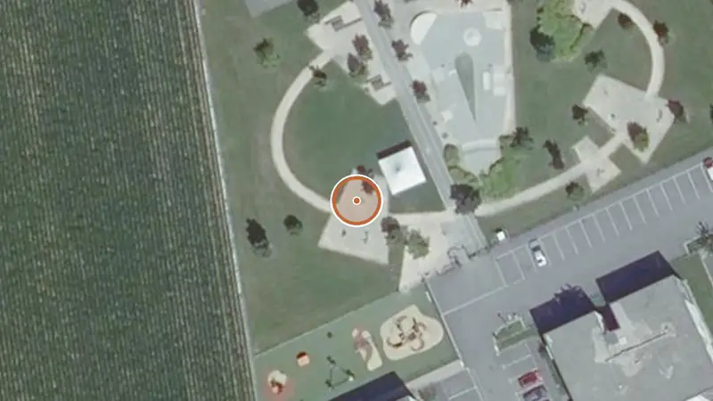 Vue aérienne de Aire de fitness Blotzheim – Stade Blotz Arena