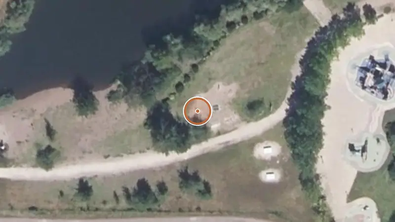 Vue aérienne de Aire de fitness Lure – Base de la Saline (nord-ouest)