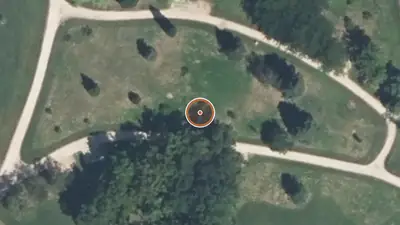 Vue aérienne : Aire de fitness Mâcon – Parc Nord (sud)