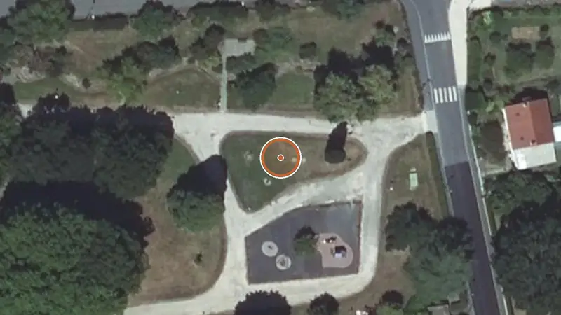 Vue aérienne de Aire de fitness Coulaines – Parc de la Gironde