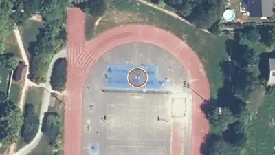 Vue aérienne : Street workout Chambéry – Piste d'athlétisme Le Guillou - Chambéry le Haut