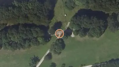 Vue aérienne : Aire de fitness Bussy-Saint-Georges – Parc du Génitoy (est)