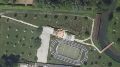 Vue aérienne : Aire de fitness Jutigny