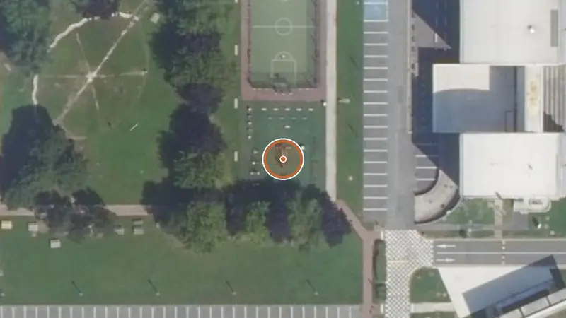 Vue aérienne de Aire de fitness Lieusaint – Rue Georges Charpak