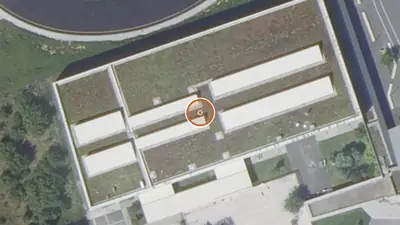 Vue aérienne : Aire de fitness Montévrain – Rue de Rome