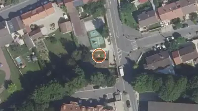 Vue aérienne : Aire de fitness Pontault-Combault – Rue Lucien Brunet