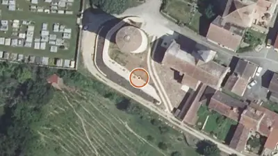 Vue aérienne : Aire de fitness Puylagarde