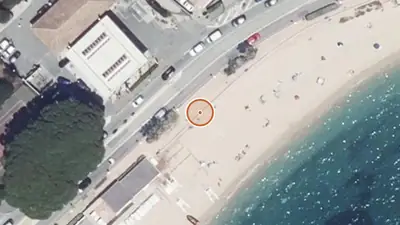 Vue aérienne : Aire de fitness Sainte-Maxime – Boulevard Jean Moulin