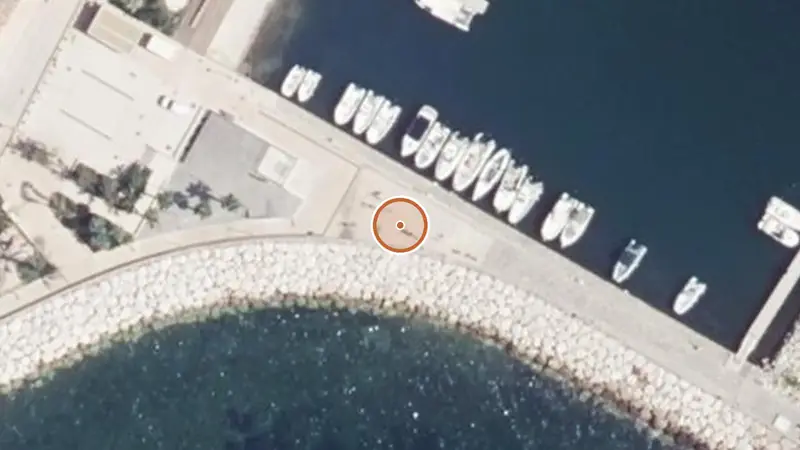 Vue aérienne de Aire de fitness Sanary-sur-Mer – Quai Wilson
