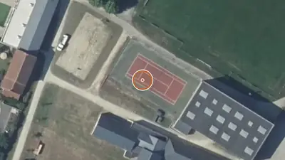 Vue aérienne : Aire de fitness Bazoges-en-Paillers
