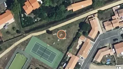 Vue aérienne : Aire de fitness L'Épine – Terrain de Tennis + City Stade