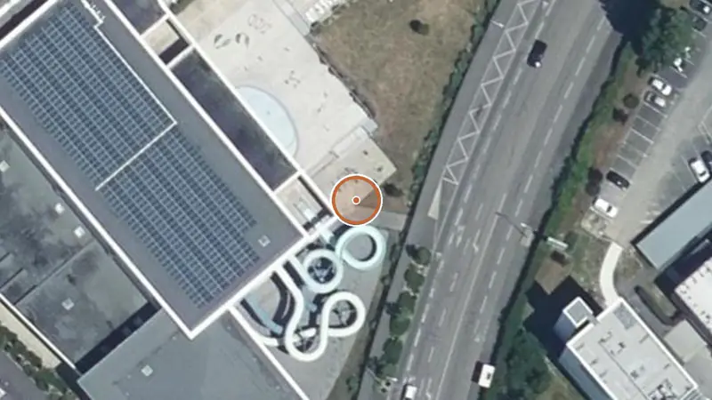 Vue aérienne de Aire de fitness La Roche-sur-Yon – Rue de Saint-André d'Ornay