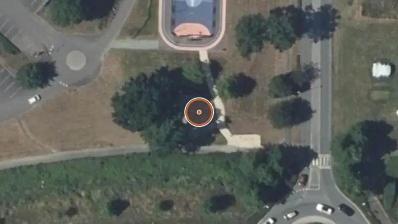 Vue aérienne de Aire de fitness Les Herbiers – Rue Georges Legagneux