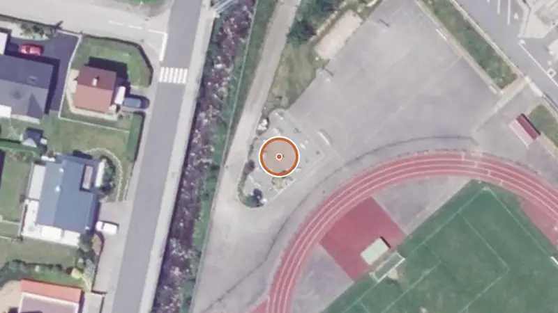 Vue aérienne de Aire de fitness La Bresse – Rue du Chajoux