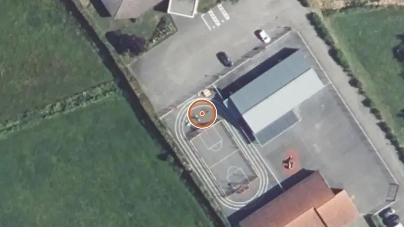 Vue aérienne de Aire de fitness Saint-Ouen-lès-Parey – Rue Général Leclerc