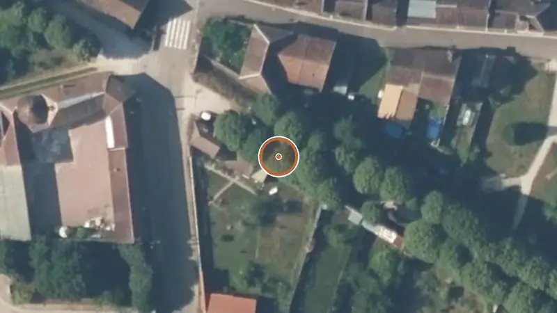 Vue aérienne de Aire de fitness Villeneuve-l'Archevêque – Rue des Moulins Banaux