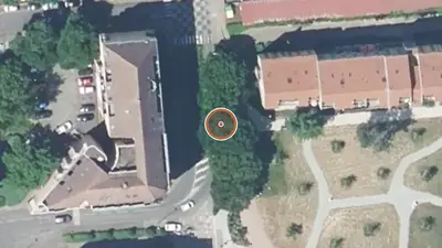 Vue aérienne : Parcours sportif Belfort – Rue Jean Rostand
