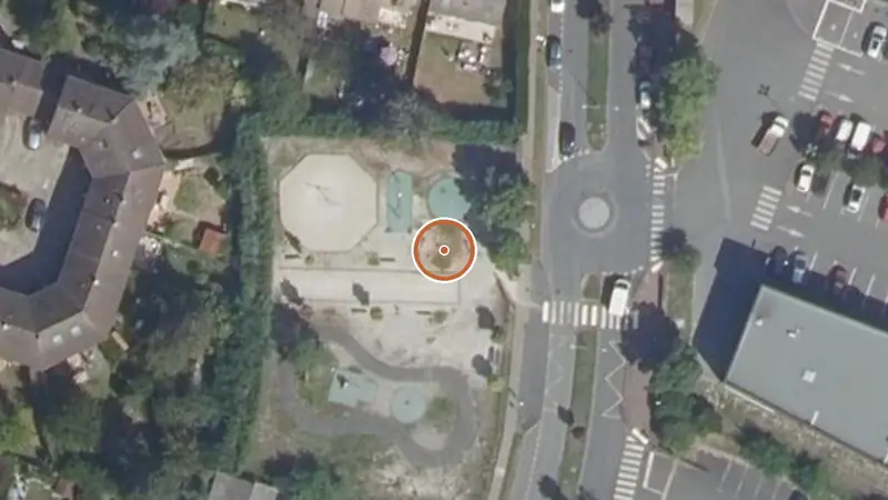 Vue aérienne de Aire de fitness Dourdan – Rue d’Orsonville