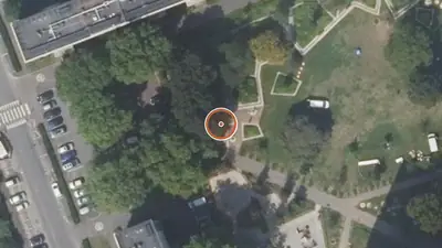 Vue aérienne : Aire de fitness Massy – Parc Saint-Marc