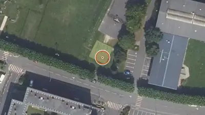 Vue aérienne : Aire de fitness Palaiseau – Rue Gustave Flaubert