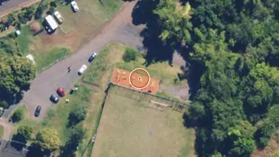 Vue aérienne : Aire de fitness Saint-Denis – Chemin du Ruisseau Blanc