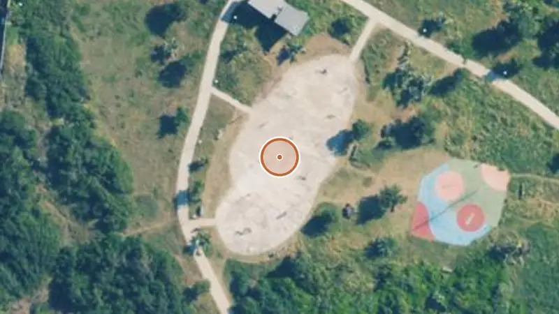 Vue aérienne de Aire de fitness Saint-Pierre – Littoral Ouest